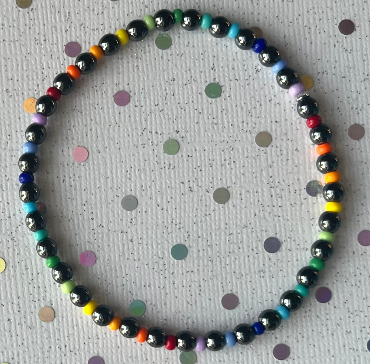 Zaire Bracelet | Hematite Rainbow