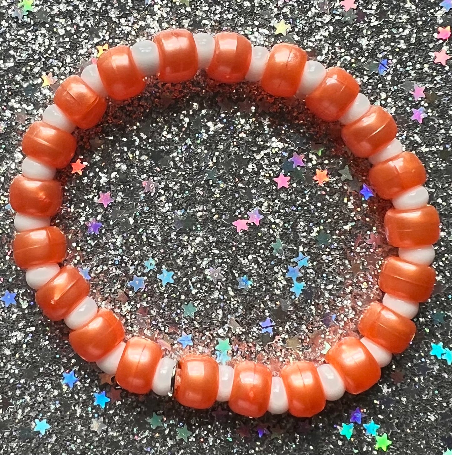 Joy Bracelet | Orange Iridescent White