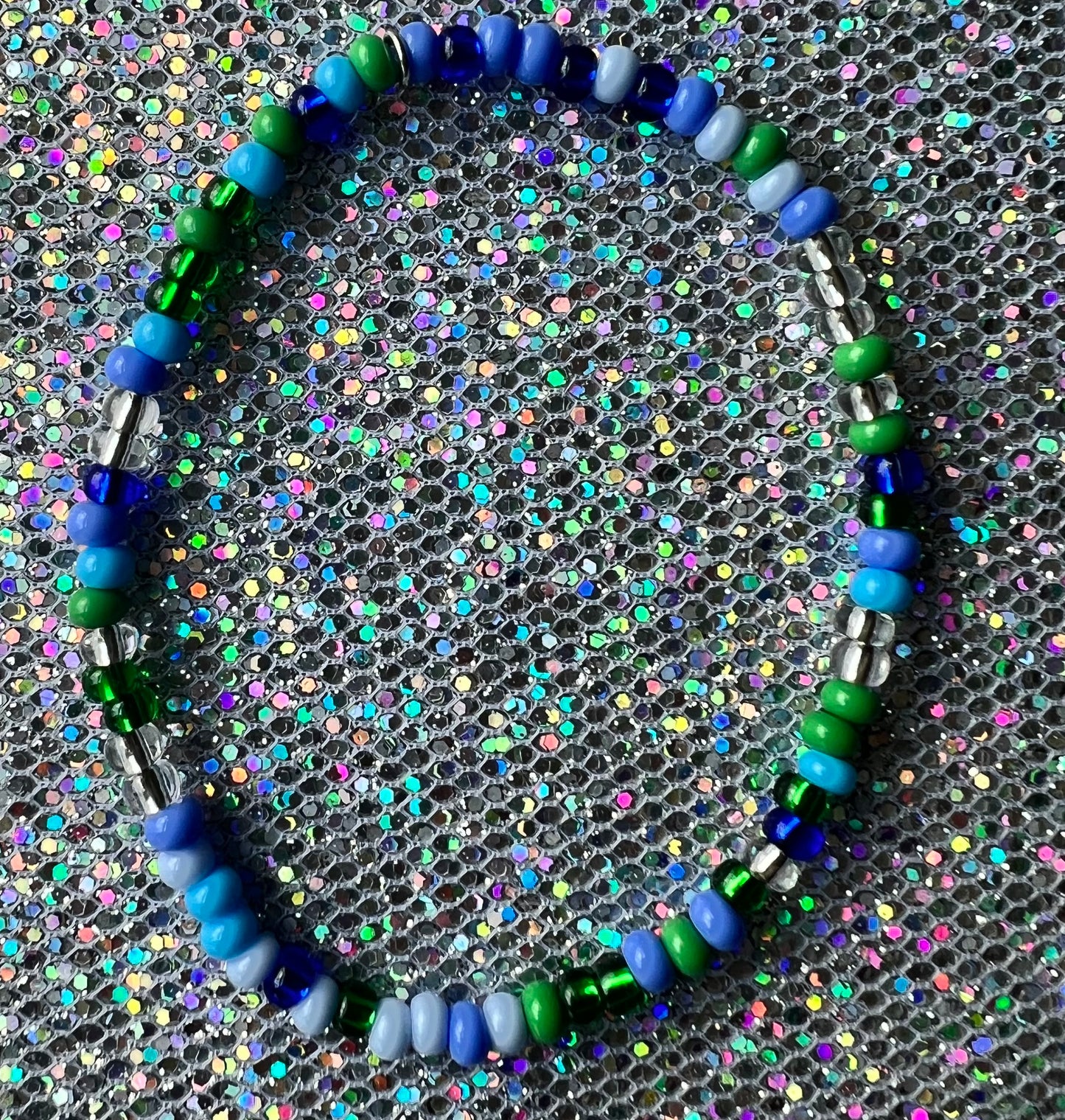 Alchemy Bracelet | Green Light Blue Periwinkle Silver
