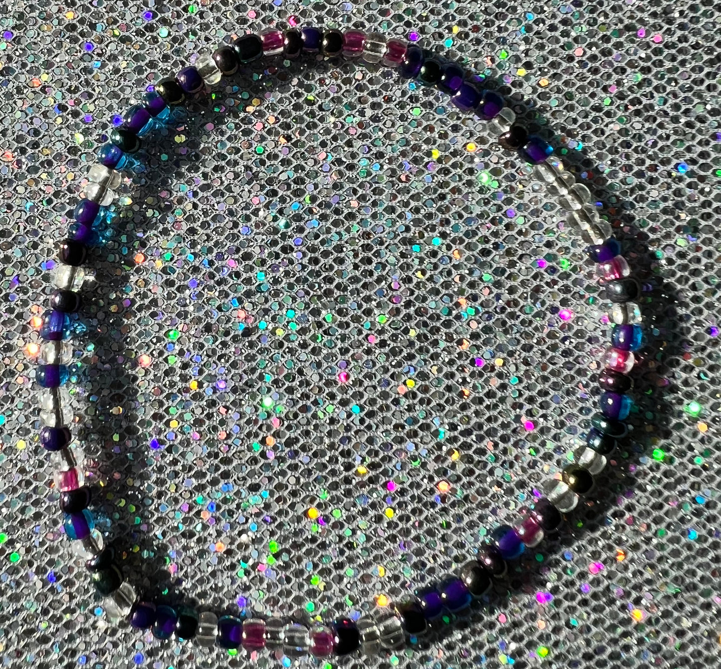 Alchemy Anklet | Clear Purple Hot Pink