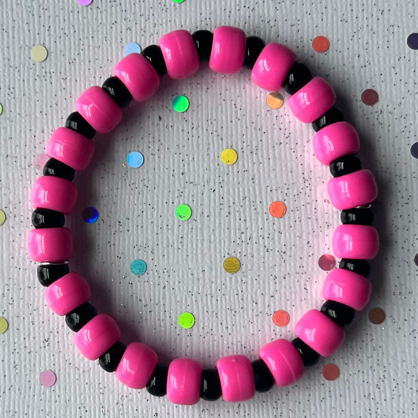 Joy Bracelet | Pink Vibrant Black