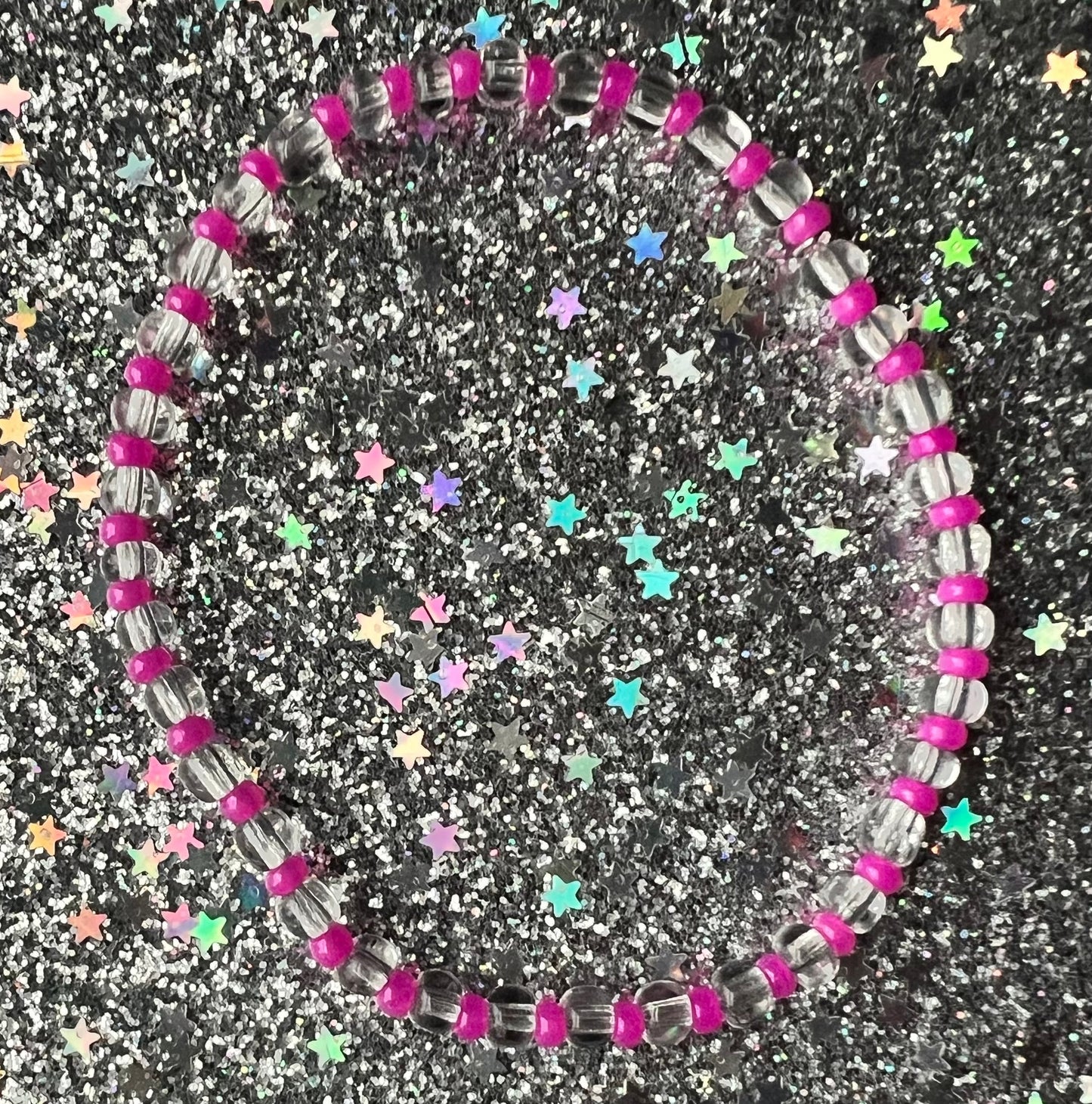 Kalei Bracelet | Clear Neon Pink