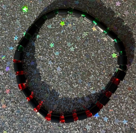 Renegade Bracelet | Christmas | Black Green Red