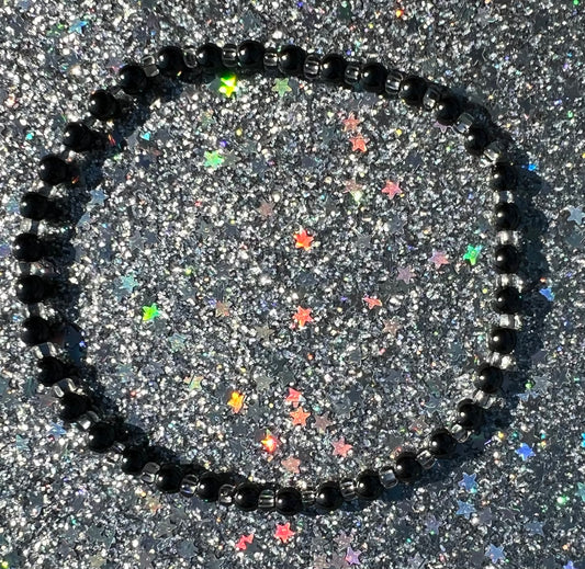 Zaire Bracelet | Black Agate Silver SL