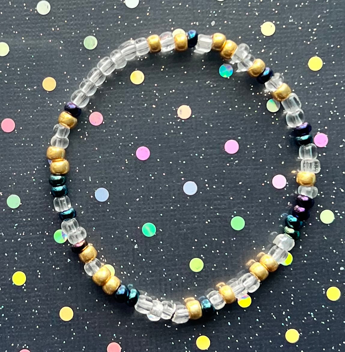 Alchemy Bracelet | Gold Watercolor Clear
