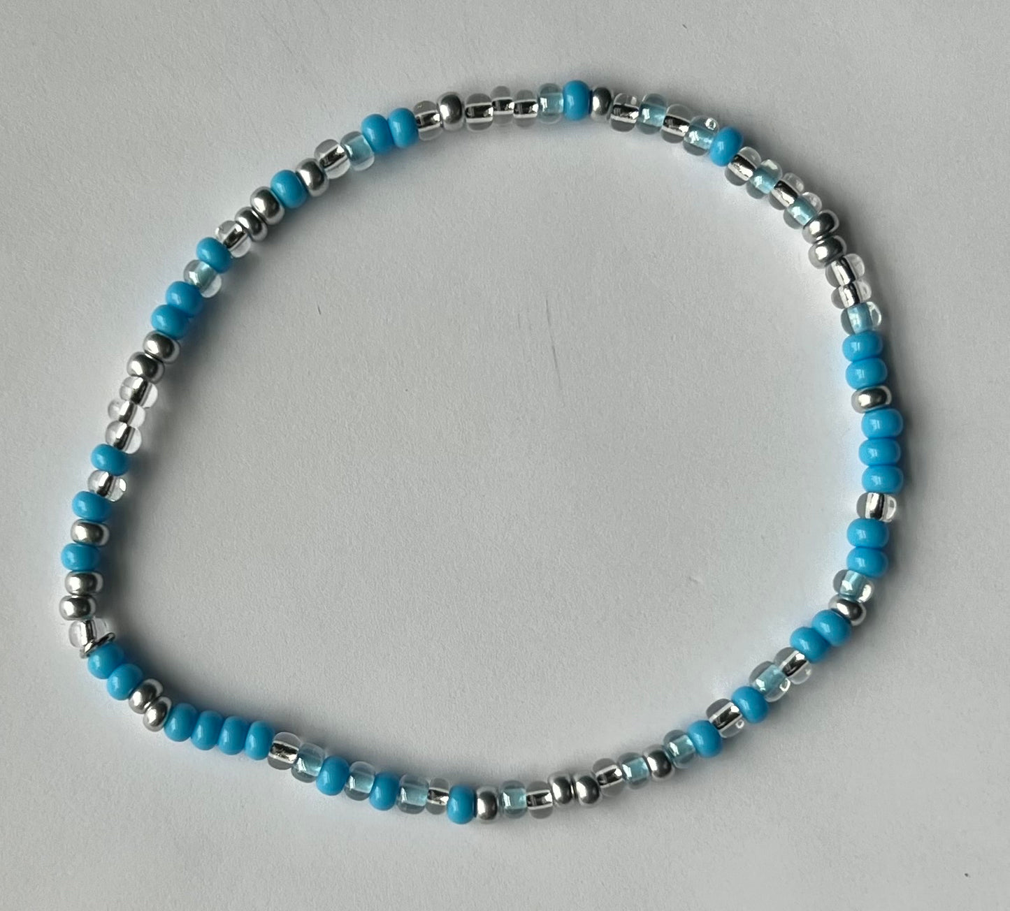 Alchemy Anklet | Light Blue Silver Clear