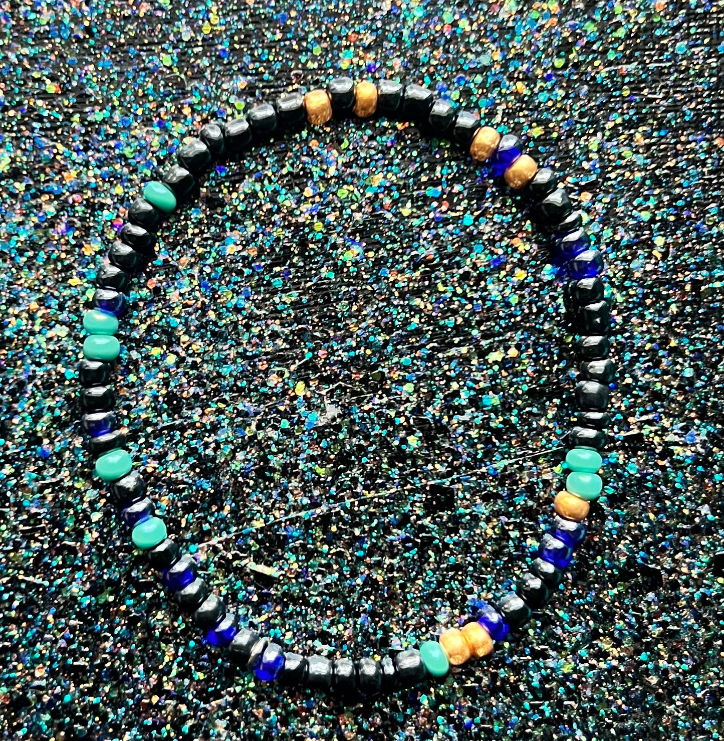 Alchemy Bracelet | Green Navy Gold Black