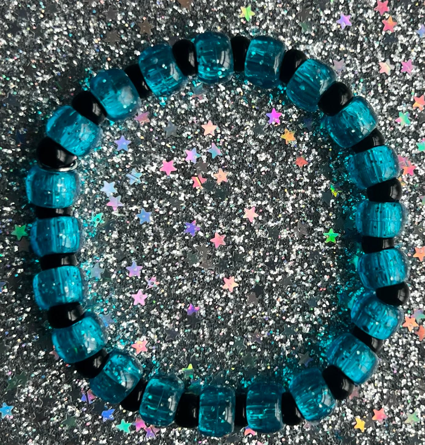 Joy Bracelet | Blue Glitter Black