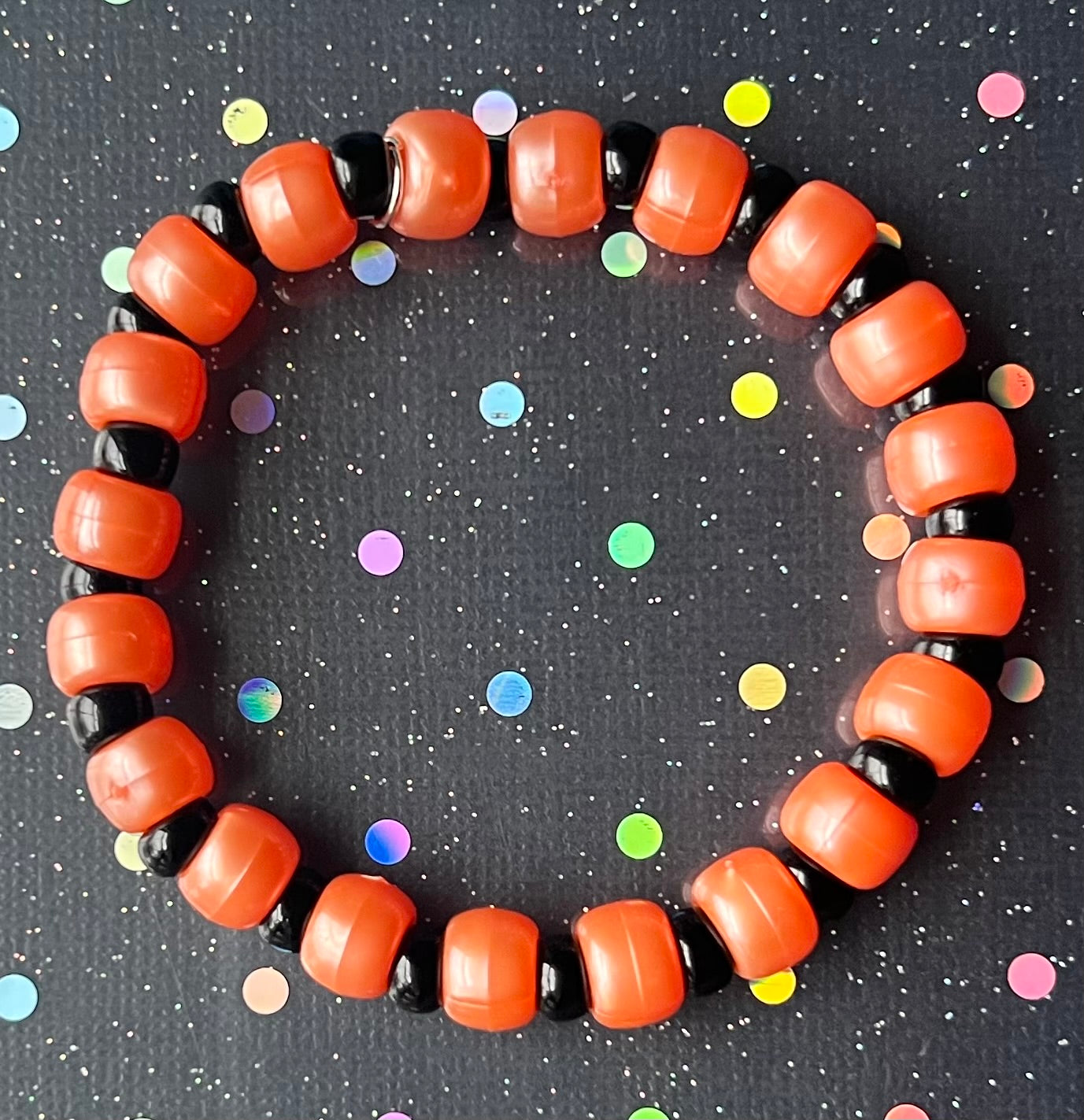 Joy Bracelet | Orange Iridescent Black