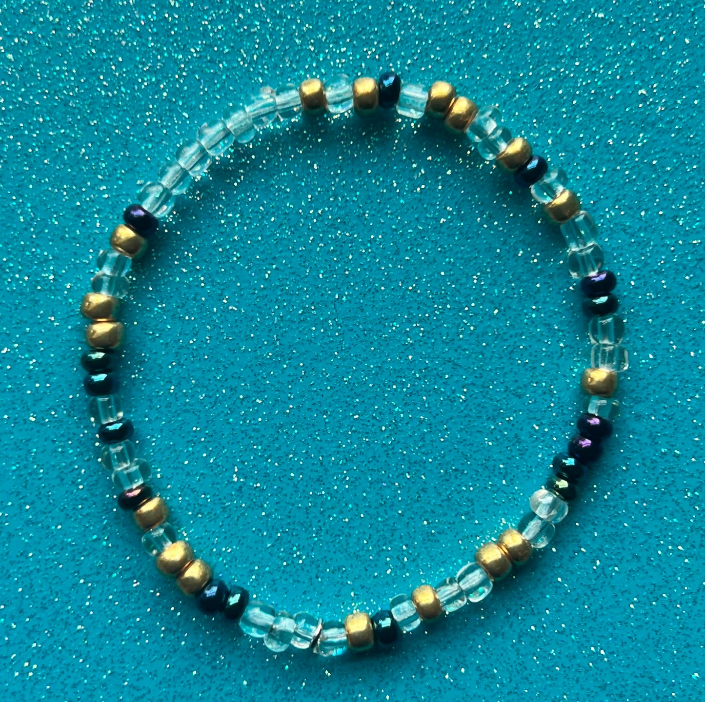 Alchemy Bracelet | Gold Watercolor Clear