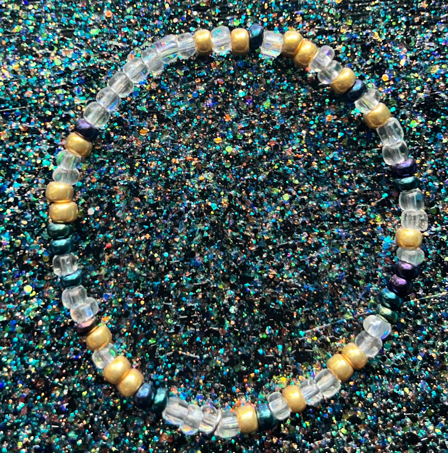 Alchemy Bracelet | Gold Watercolor Clear