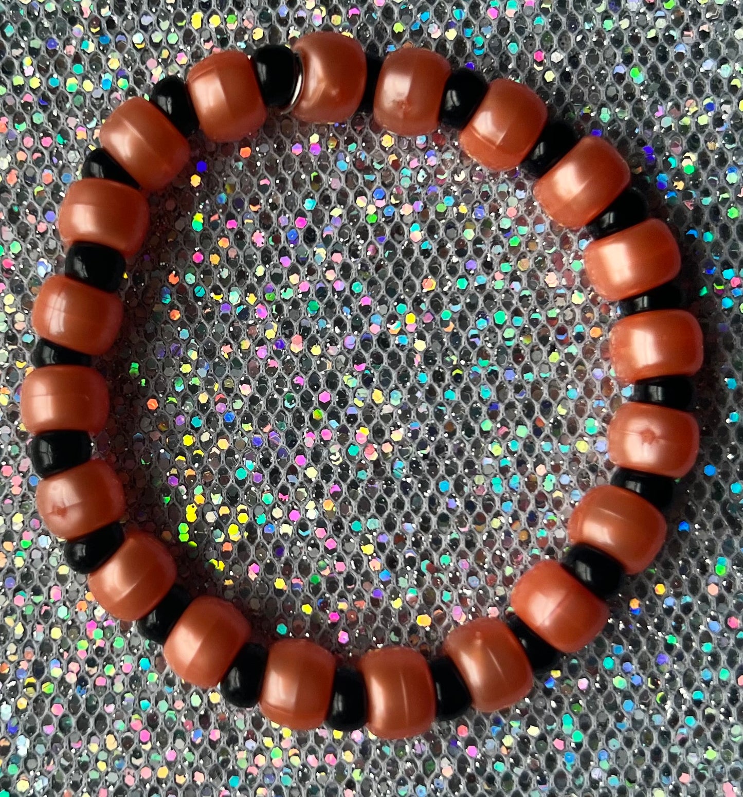 Joy Bracelet | Orange Iridescent Black