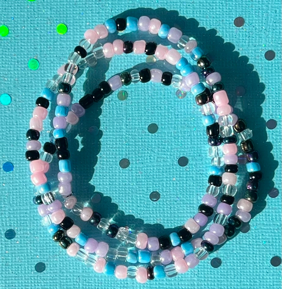 Alchemy Wrap | Ceylon Pink Blue Purple Watercolor Black
