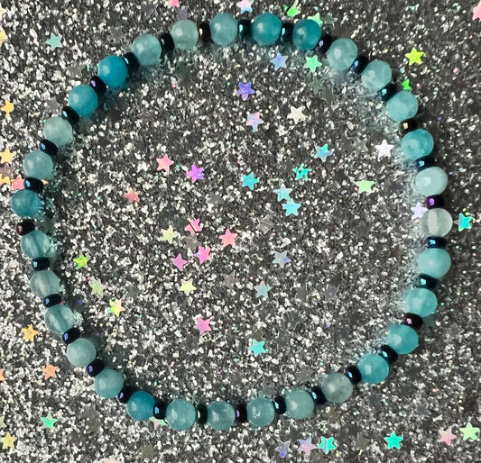 Zaire Bracelet | Blue Jade Watercolor