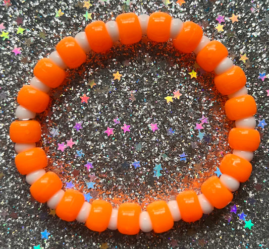 Joy Bracelet | Orange Vivid White