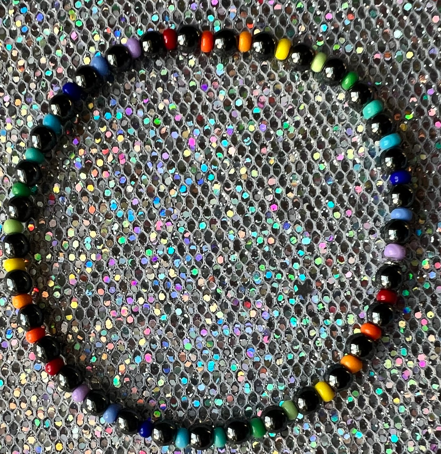Zaire Bracelet | Hematite Rainbow