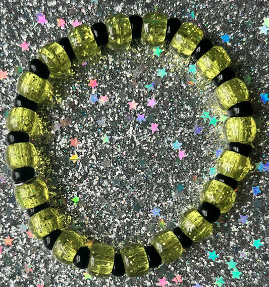 Joy Bracelet | Yellow Glitter Black