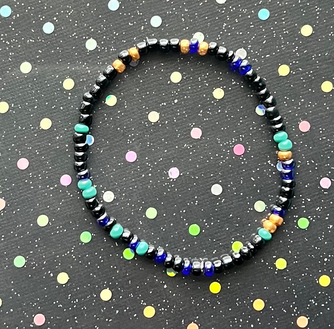 Alchemy Bracelet | Green Navy Gold Black