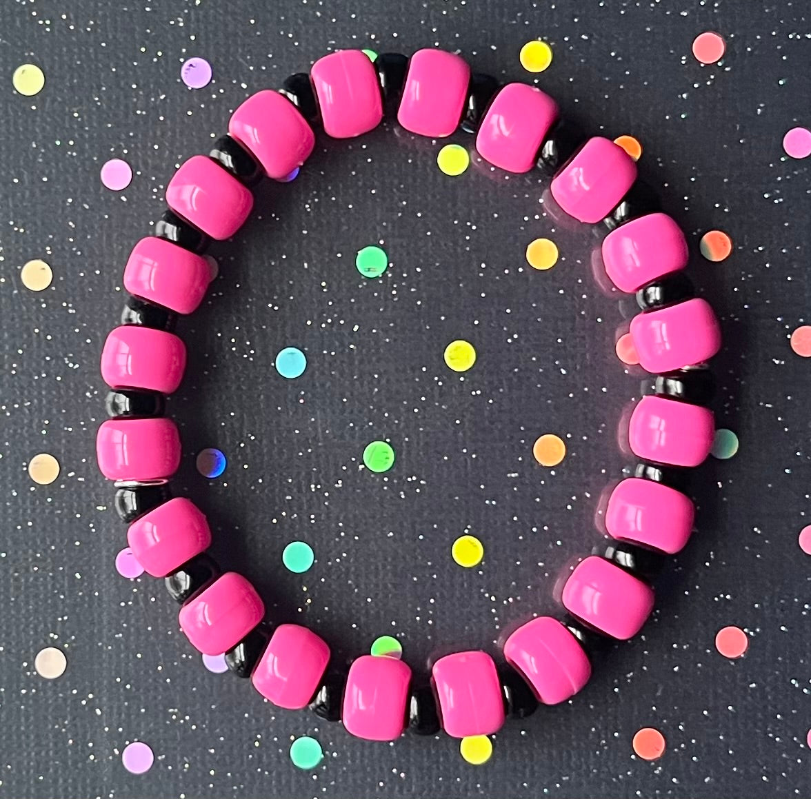 Joy Bracelet | Pink Vibrant Black