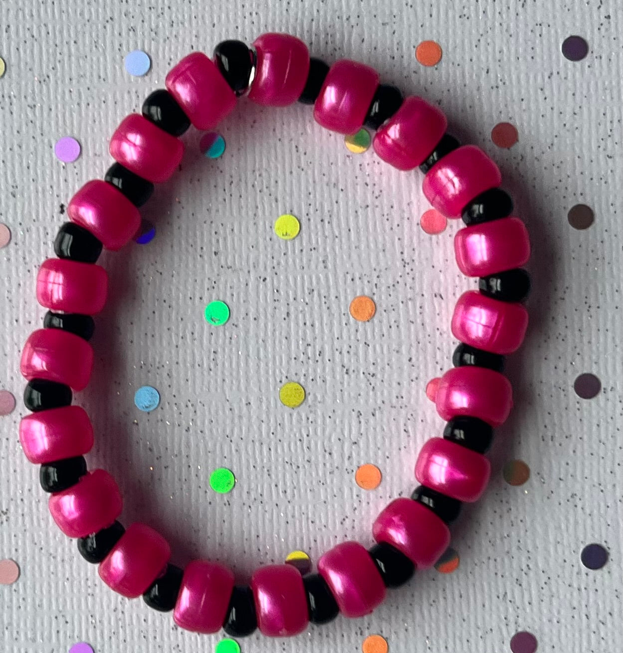 Joy Bracelet | Pink Iridescent Black