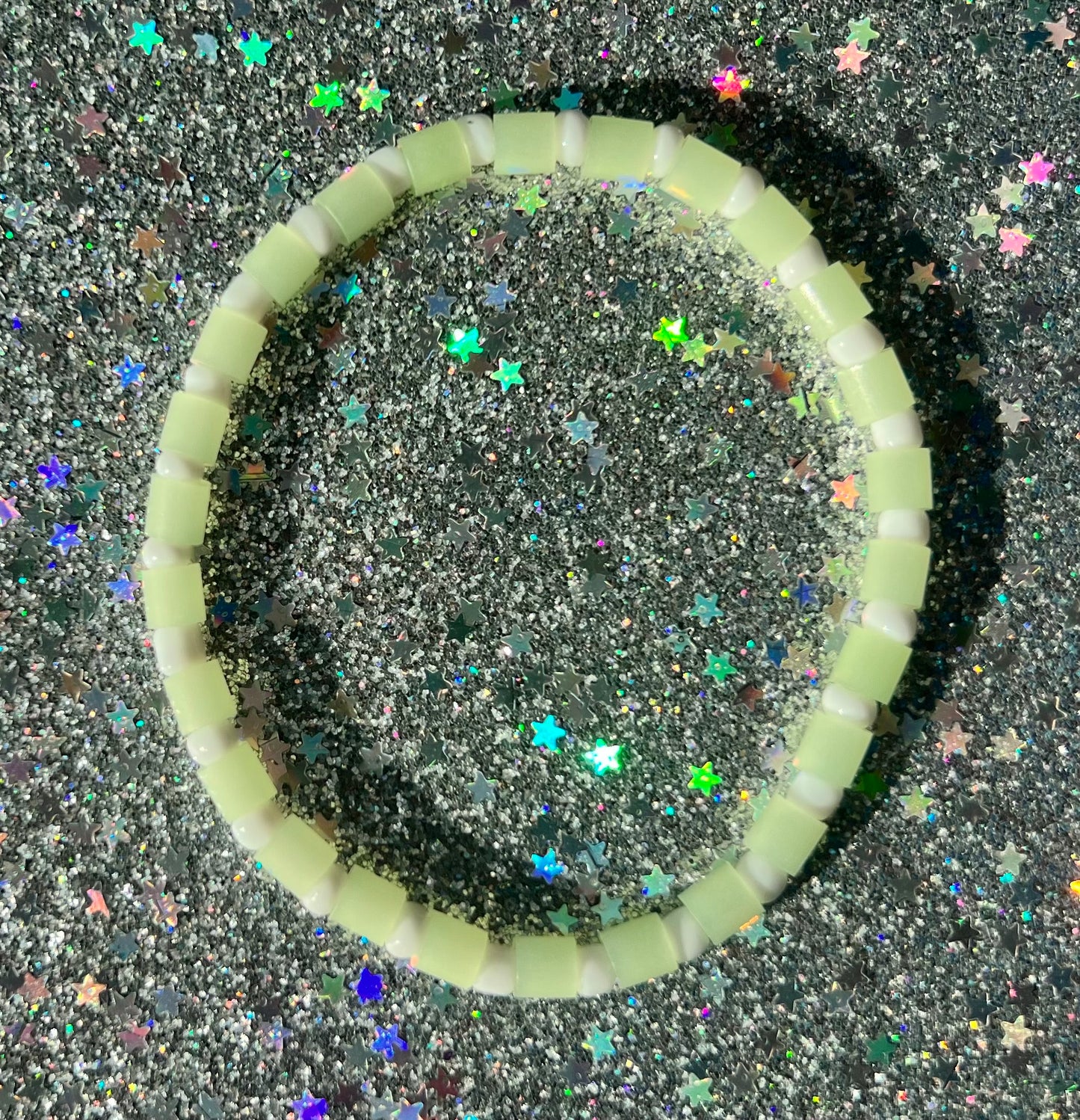 Renegade Bracelet | Green Glow White