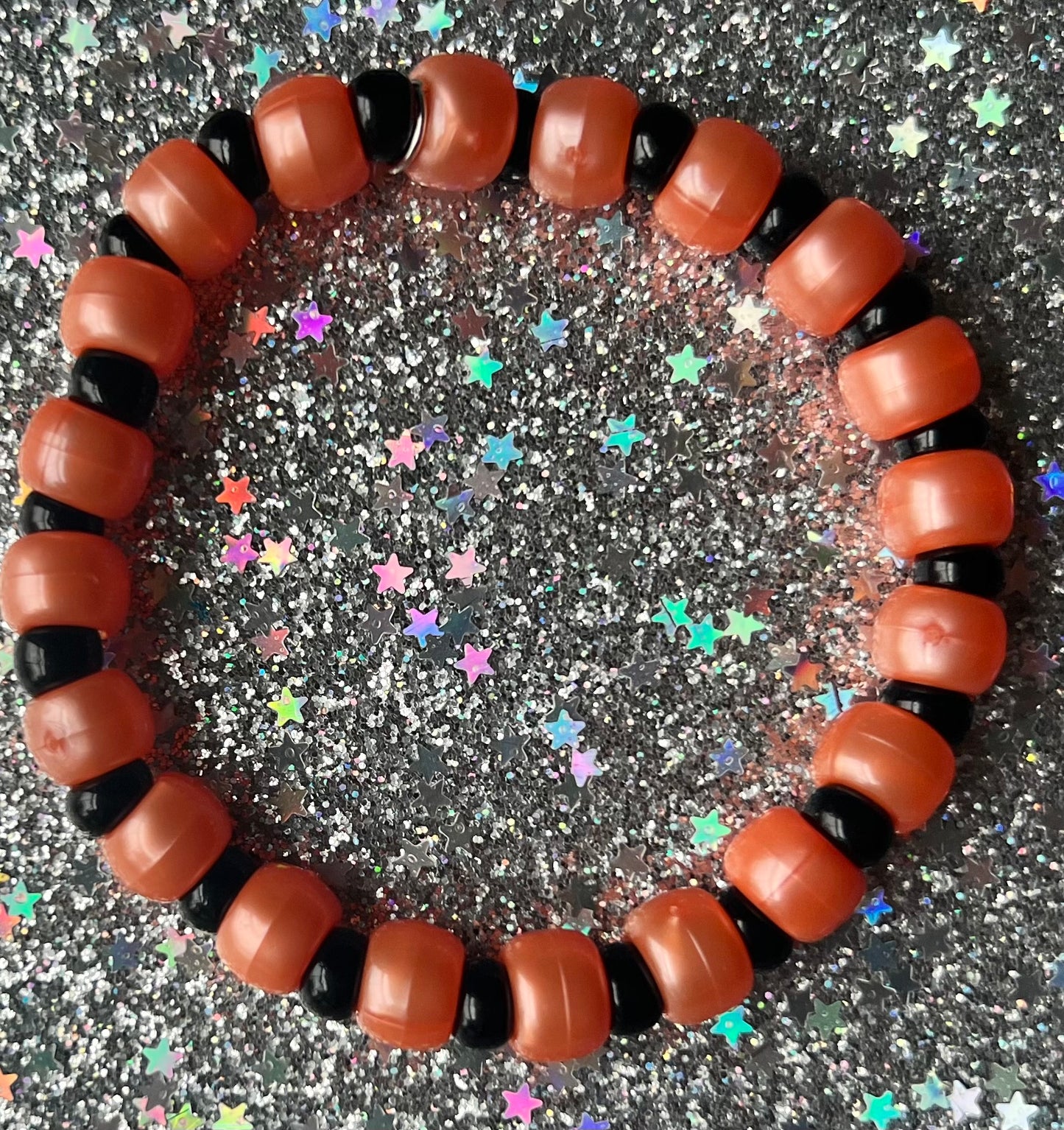 Joy Bracelet | Orange Iridescent Black