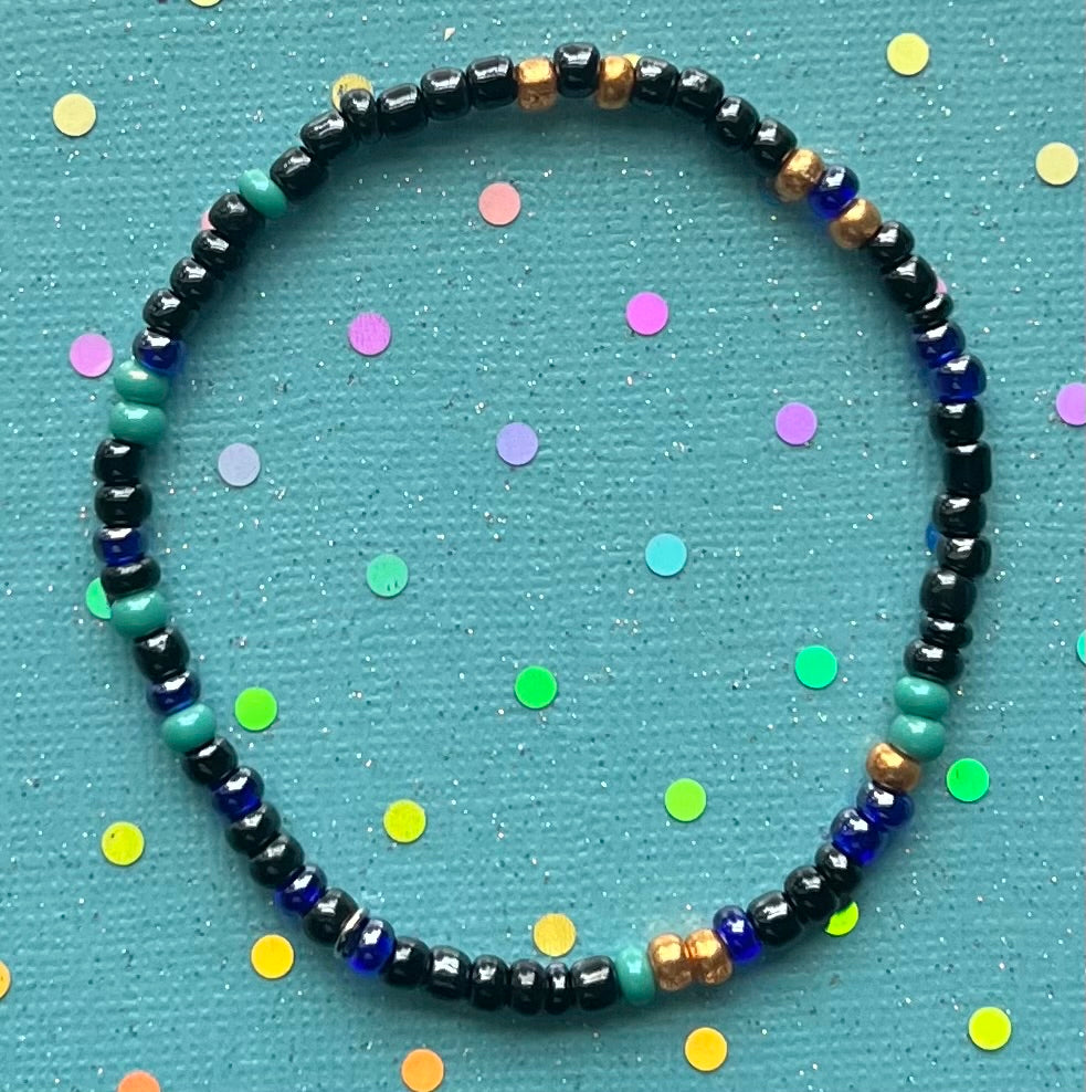 Alchemy Bracelet | Green Navy Gold Black