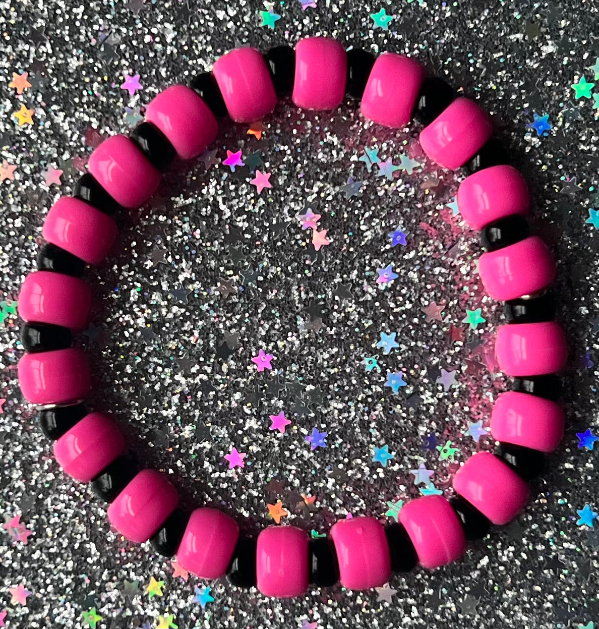 Joy Bracelet | Pink Vibrant Black