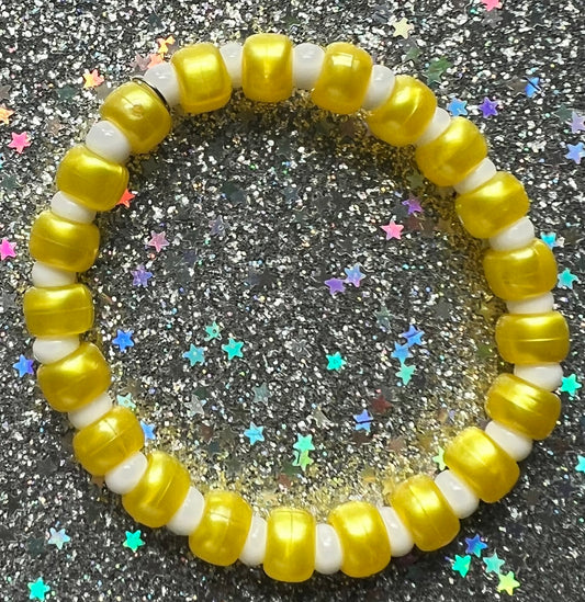 Joy Bracelet | Yellow Iridescent White
