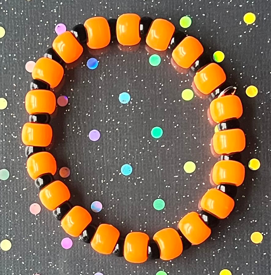 Joy Bracelet | Orange Vivid Black