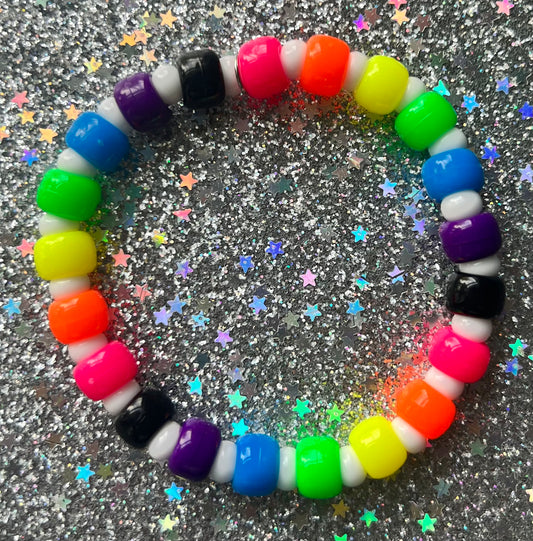 Joy Bracelet | Rainbow Bright White