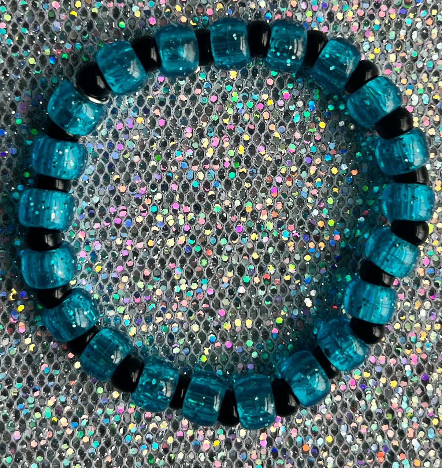 Joy Bracelet | Blue Glitter Black