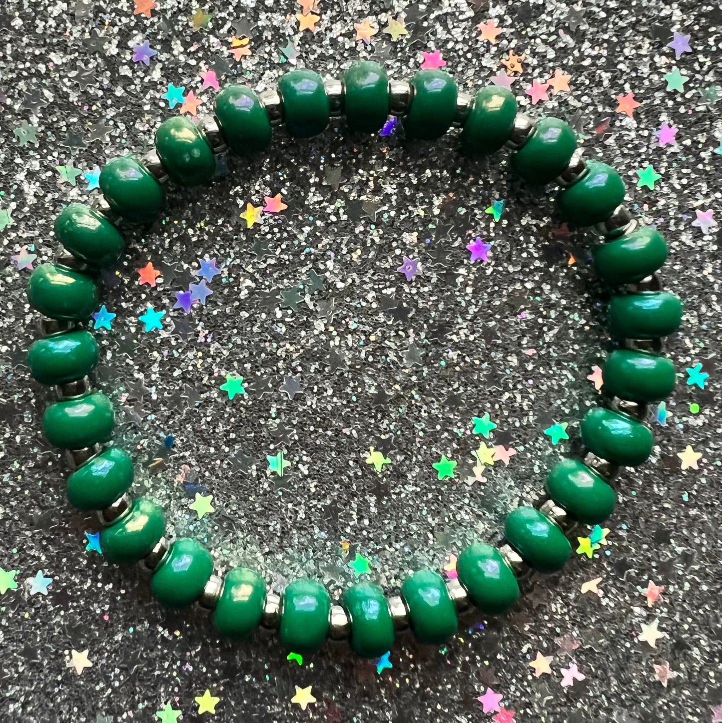 Navi Bracelet | 8mm Iridescent Green