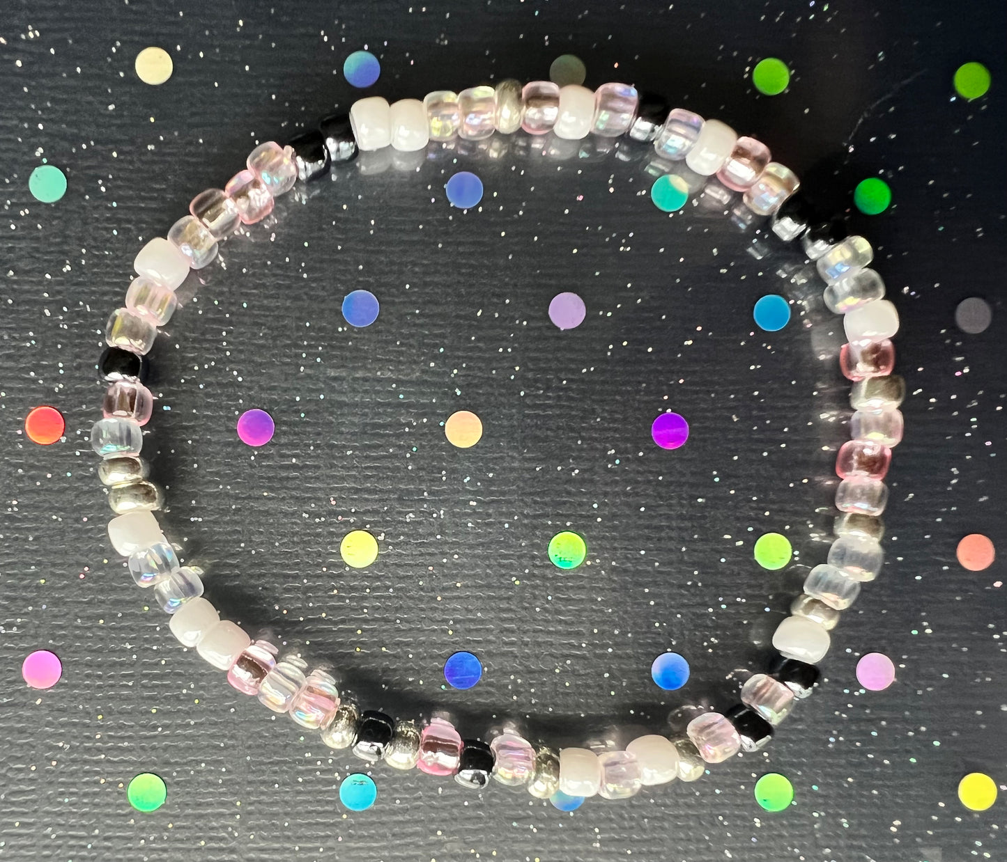 Alchemy Bracelet | Clear Gunmetal Pink