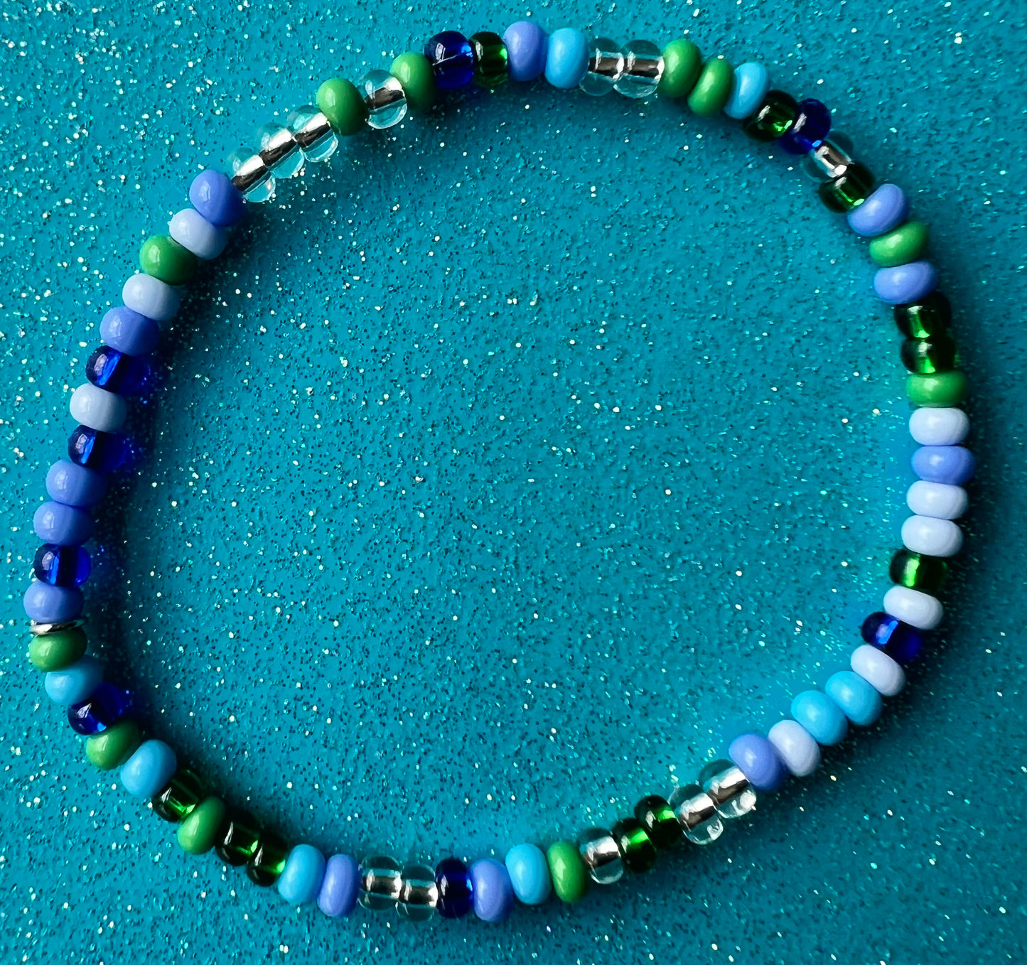 Alchemy Bracelet | Green Light Blue Periwinkle Silver