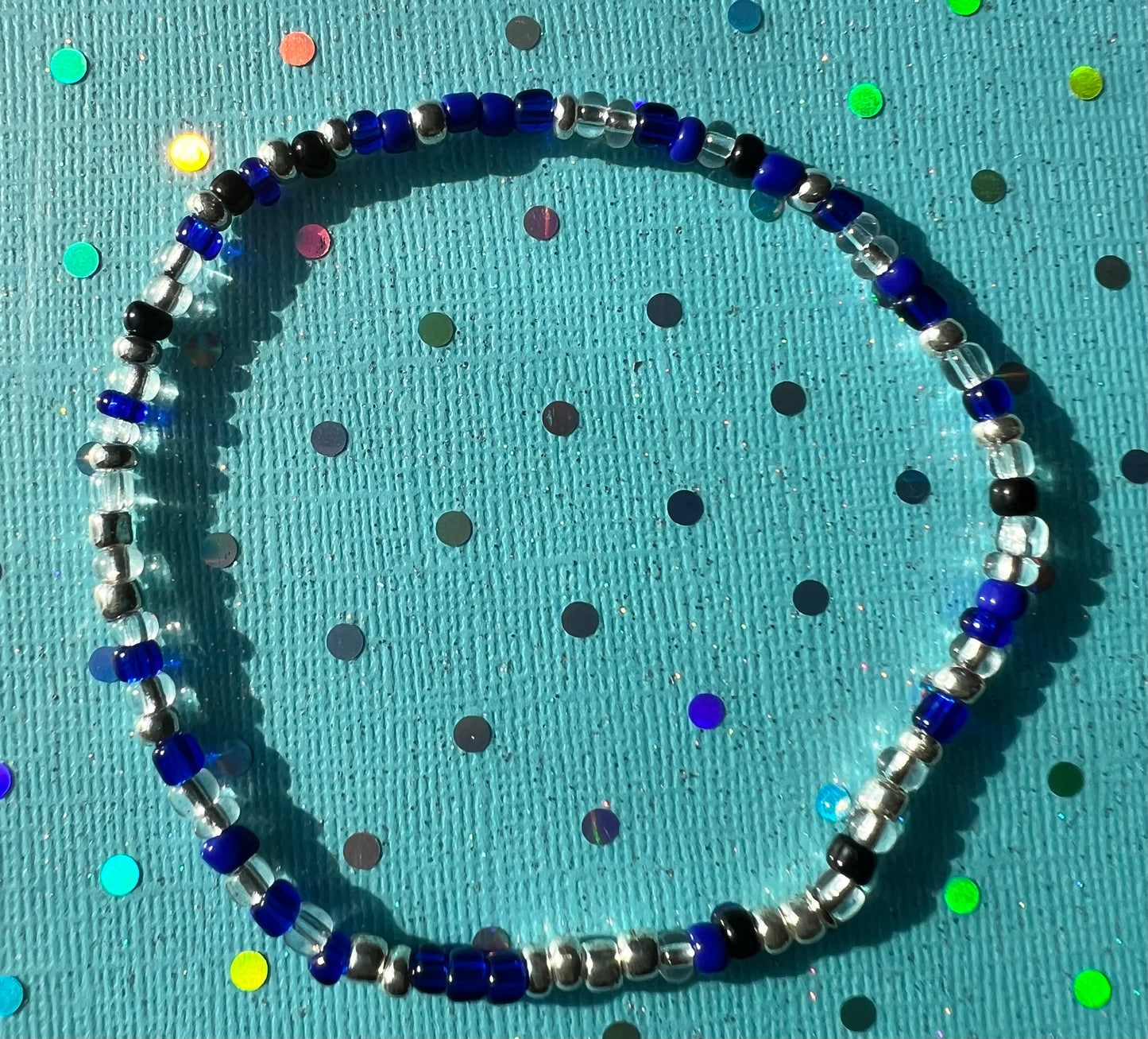 Alchemy Anklet | Blue Silver Black