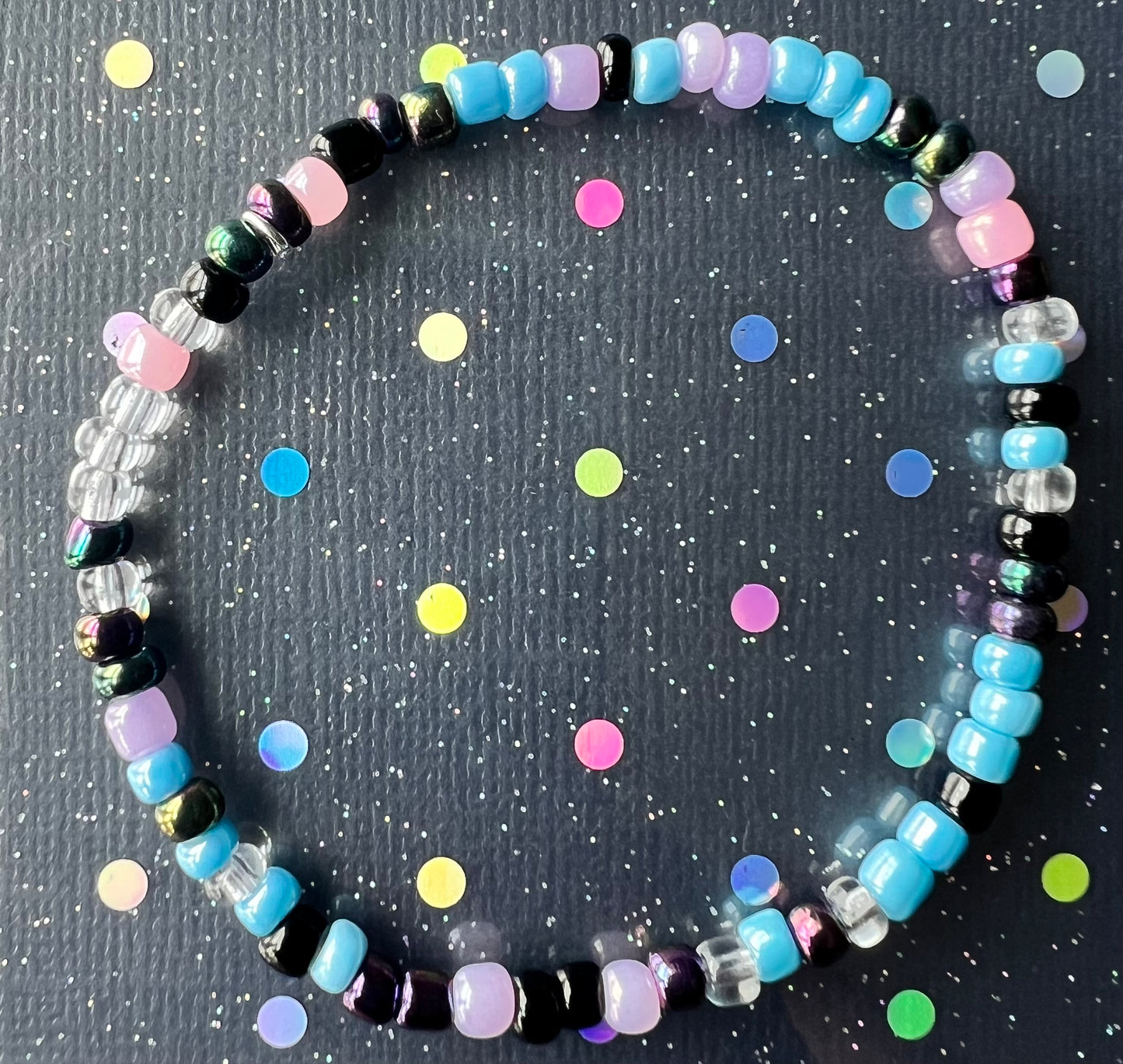 Alchemy Bracelet | Pink Purple Blue Clear Watercolor