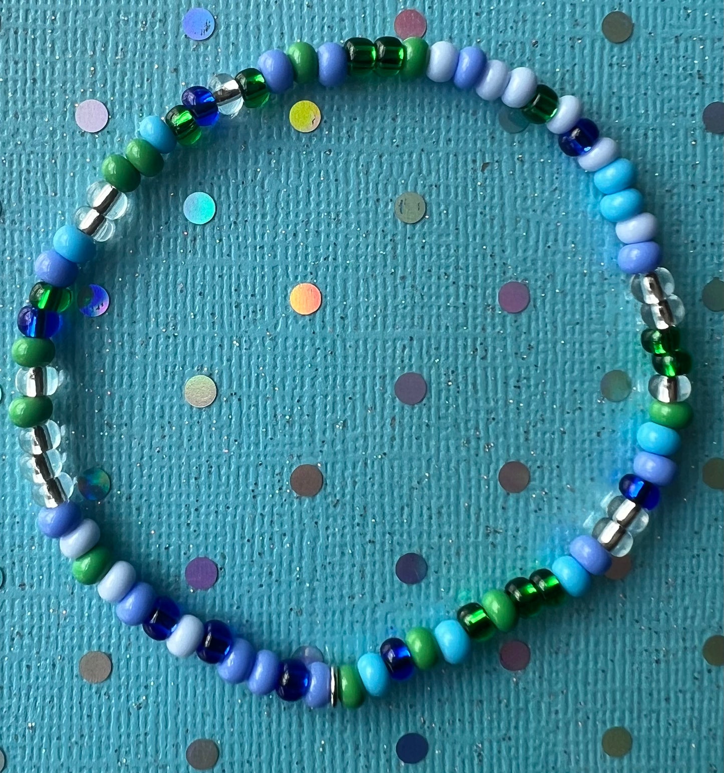 Alchemy Bracelet | Green Light Blue Periwinkle Silver