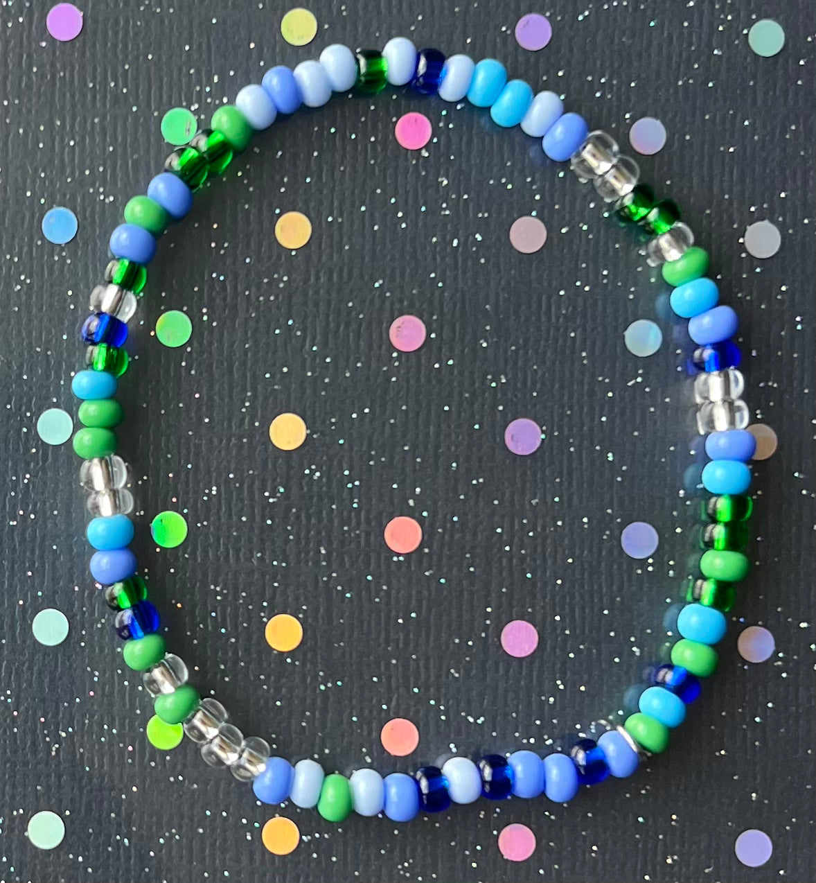 Alchemy Bracelet | Green Light Blue Periwinkle Silver