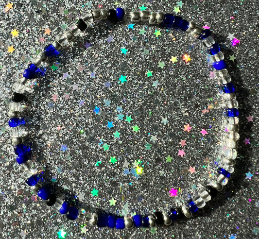 Alchemy Anklet | Blue Silver Black