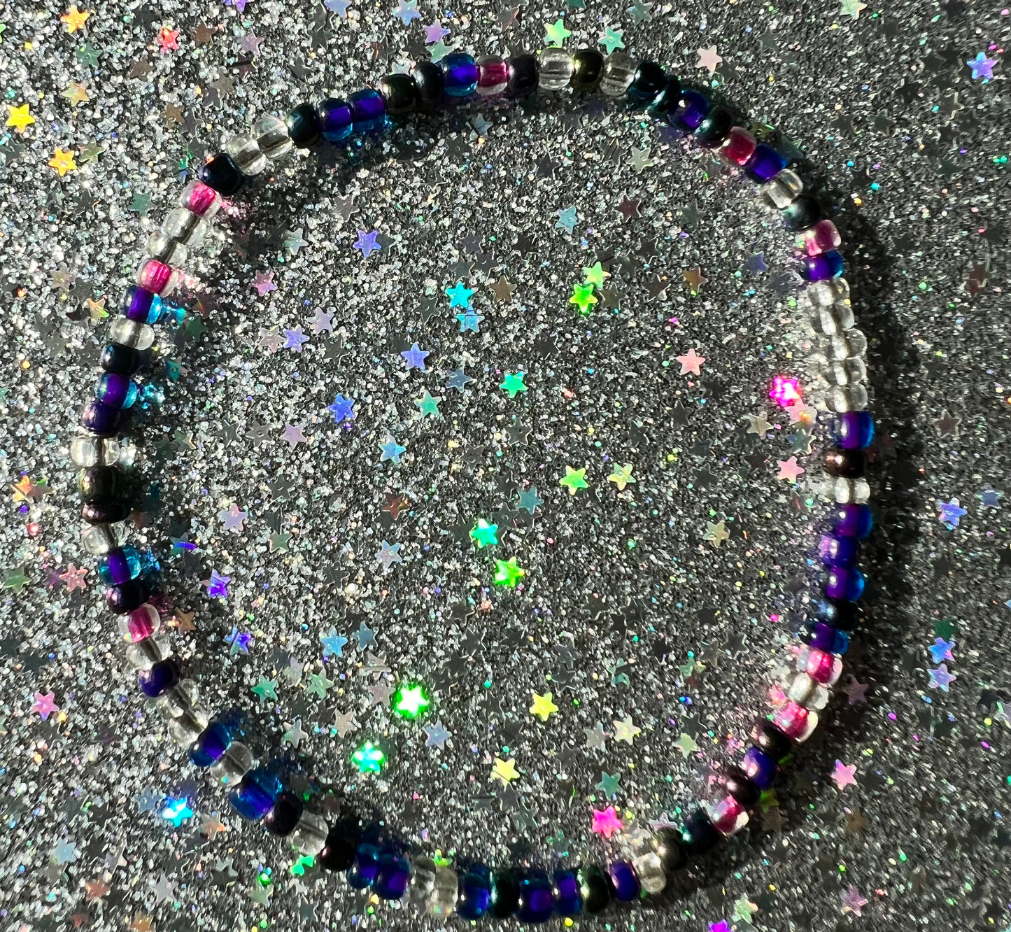 Alchemy Anklet | Clear Purple Hot Pink