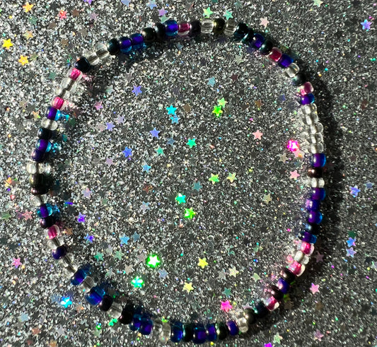 Alchemy Anklet | Clear Purple Hot Pink