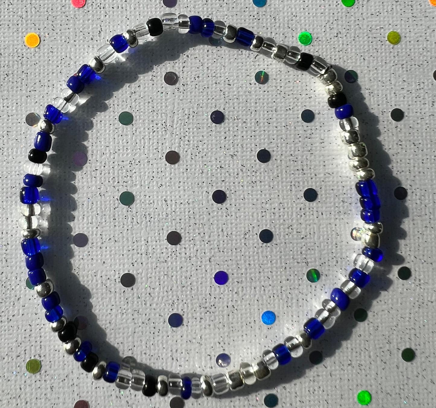 Alchemy Anklet | Blue Silver Black