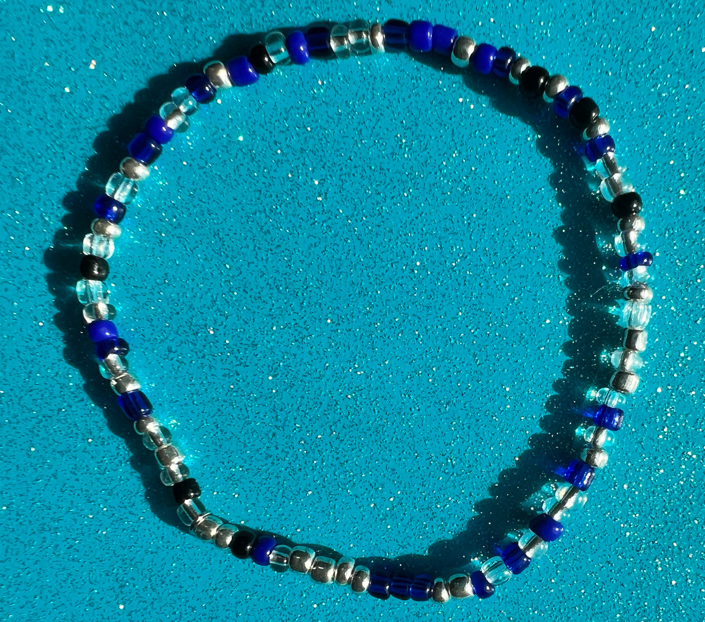 Alchemy Anklet | Blue Silver Black