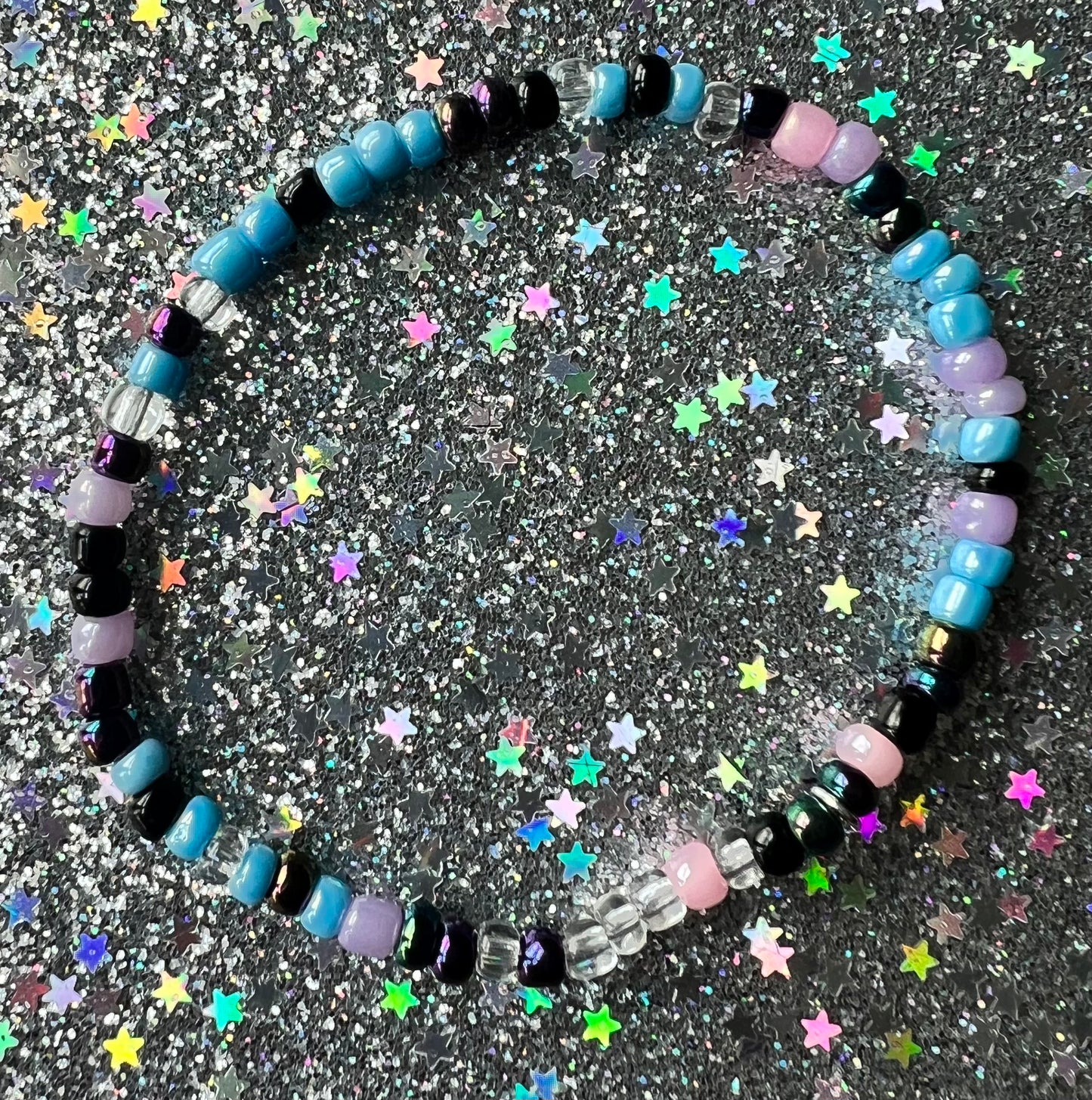 Alchemy Bracelet | Pink Purple Blue Clear Watercolor
