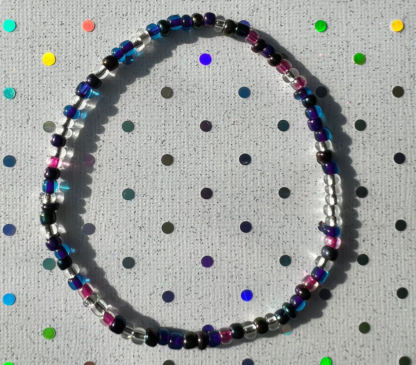 Alchemy Anklet | Clear Purple Hot Pink