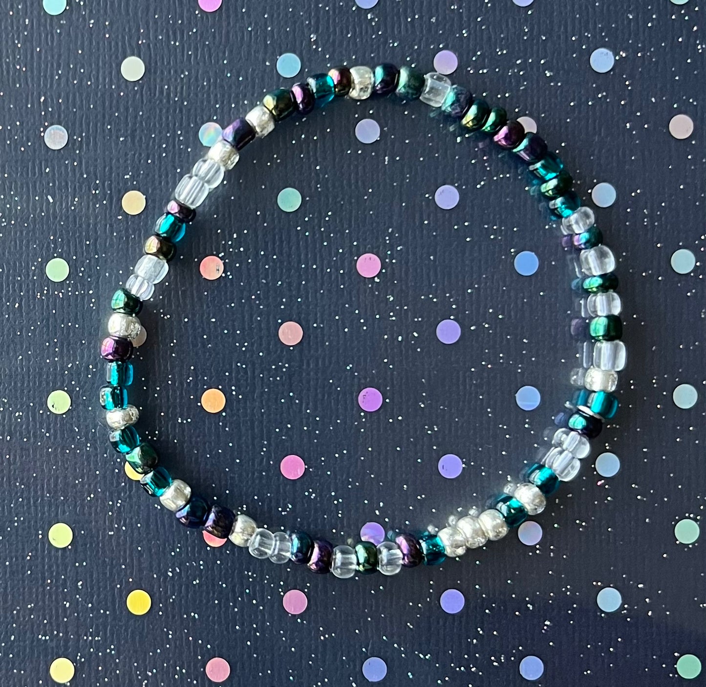 Lennox Bracelet | Teal Clear Watercolor