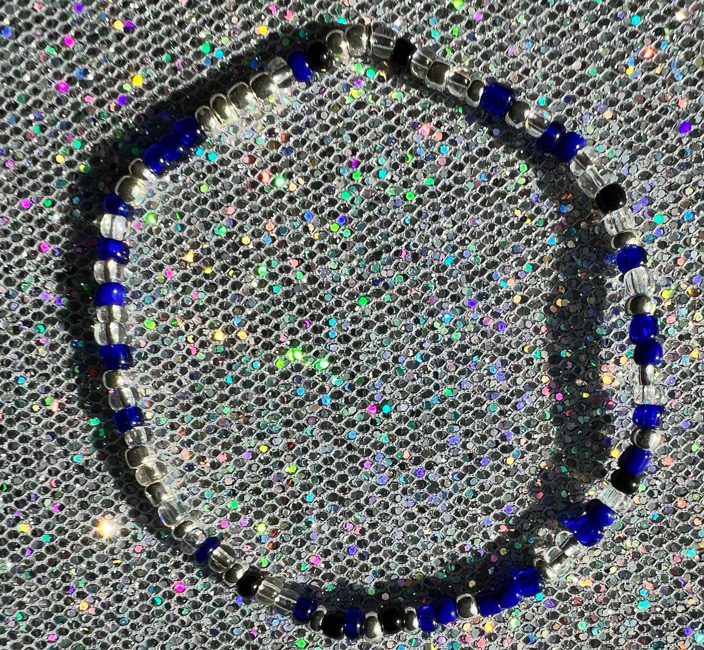 Alchemy Anklet | Blue Silver Black