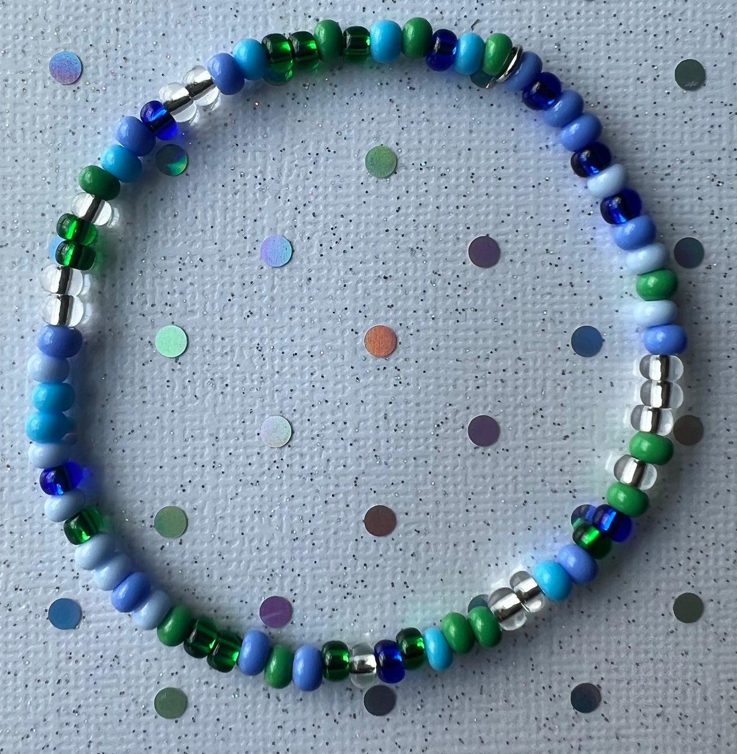 Alchemy Bracelet | Green Light Blue Periwinkle Silver