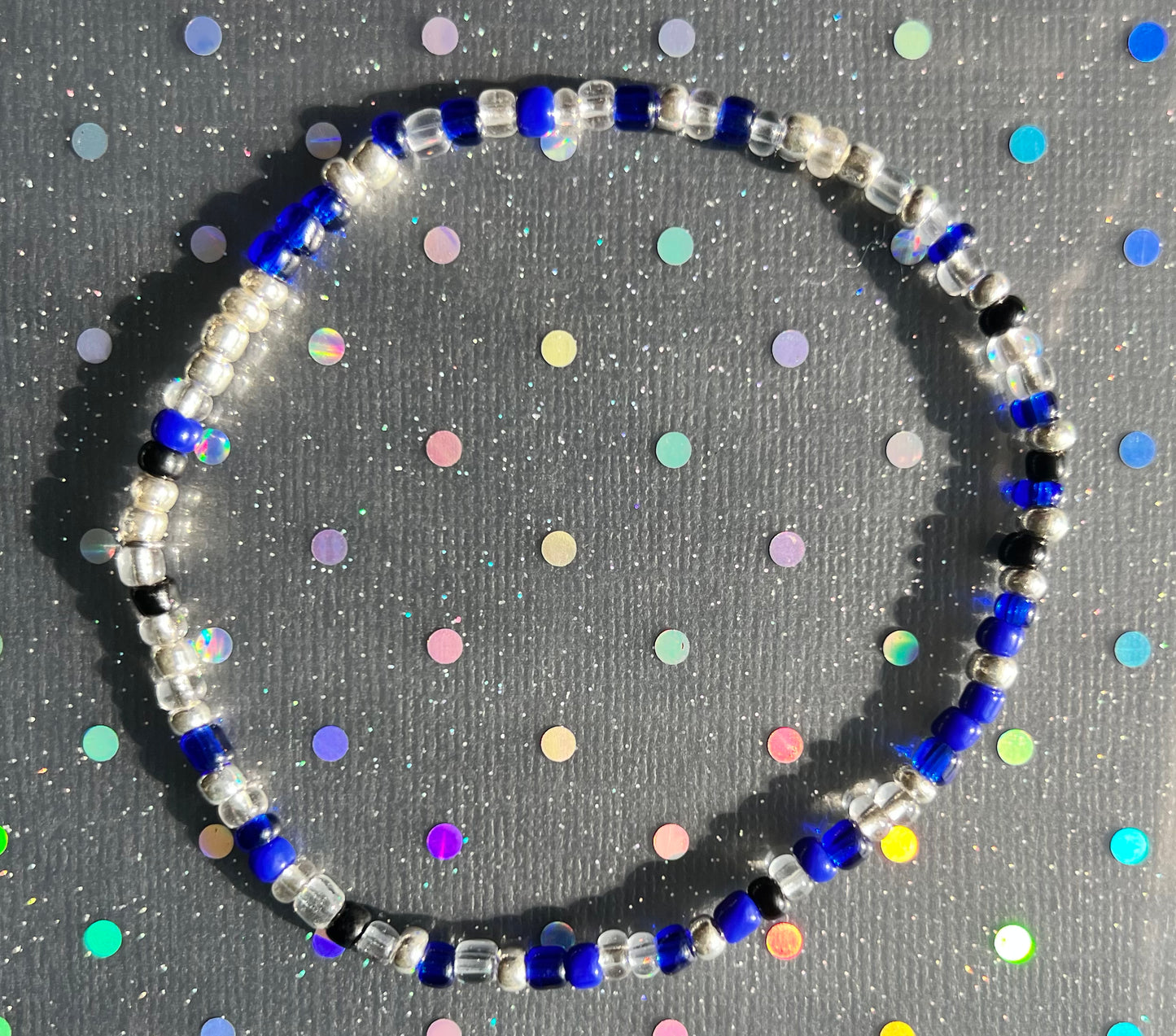 Alchemy Anklet | Blue Silver Black